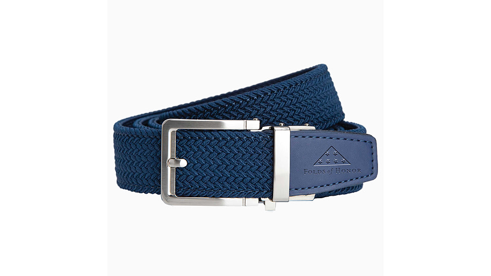 Nexbelt Folds Of Honor Braided Belt, Navy Stamped, Up to 50 Waist, PCD1589