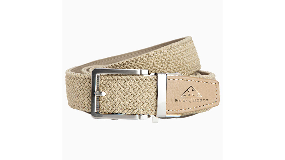 Nexbelt Folds Of Honor Braided Belt, Tan, Up to 50 Waist, PCD1596