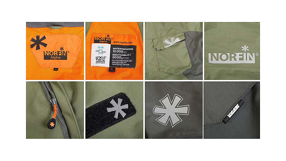 Norfin Alpha Jacket - Mens, Light Green, Large, 646603-L