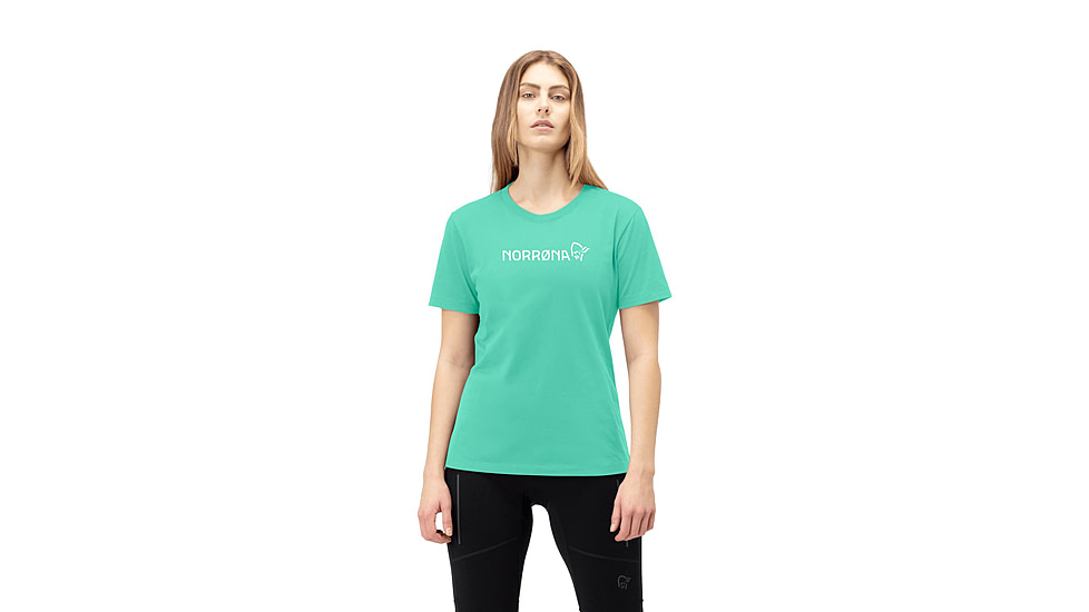 Norrona /29 Cotton Norrna Viking T-Shirt - Womens, Winter Green, Extra Small, 3424-21-3009-XS