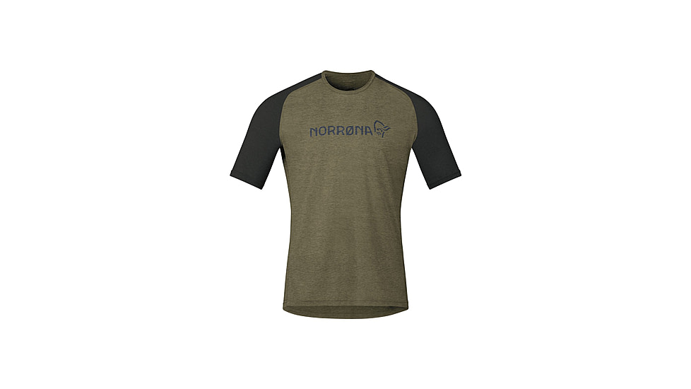 Norrona Fjora Equaliser Lightweight T-Shirt - Mens, Olive Night, Small, 2233-25-3301-S