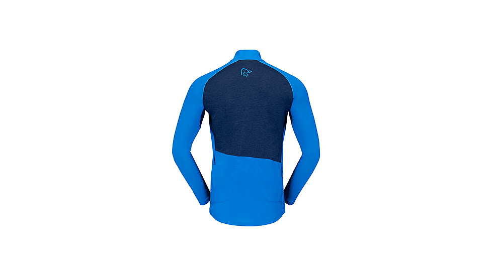 Norrona Fjora Equaliser Long Sleeve Zip Top - Mens, Skydiver, Extra Large, 2214-21-2336-XL