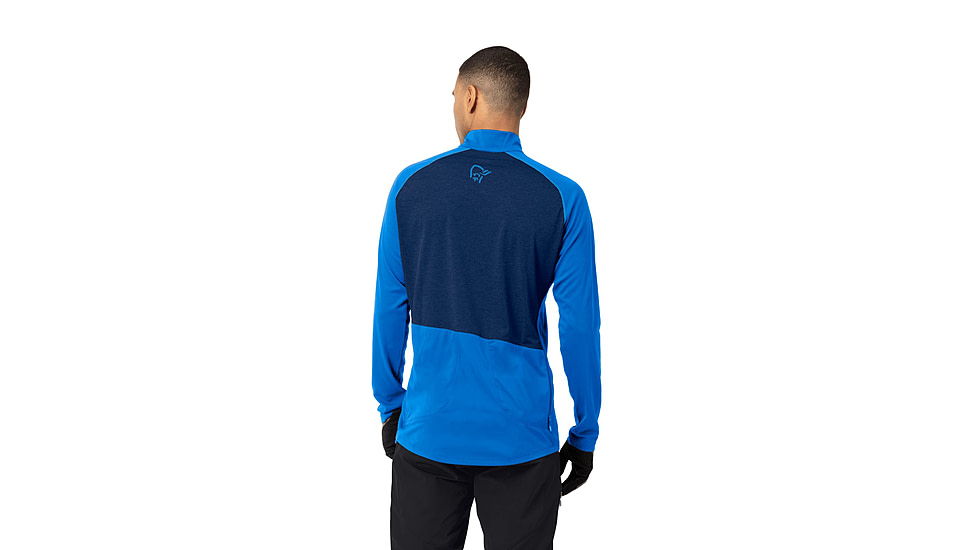 Norrona Fjora Equaliser Long Sleeve Zip Top - Mens, Skydiver, Extra Large, 2214-21-2336-XL