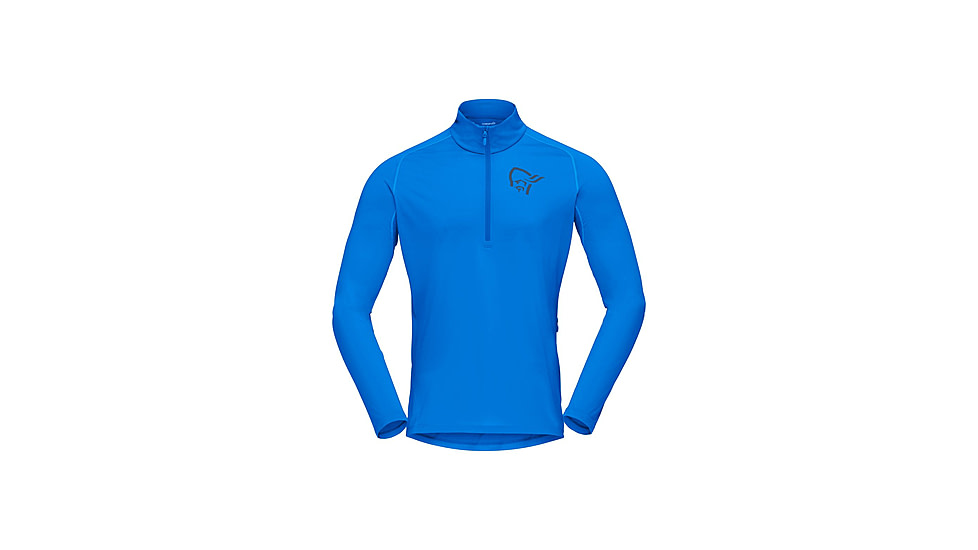 Norrona Fjora Equaliser Long Sleeve Zip Top - Mens, Skydiver, Extra Large, 2214-21-2336-XL