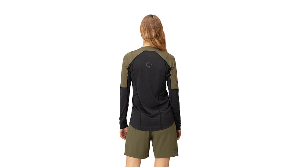 Norrona Senja Equaliser Lightweight Long Sleeve Shirt - Womens, Olive Night, Extra Small, 5824-23-3301-XS