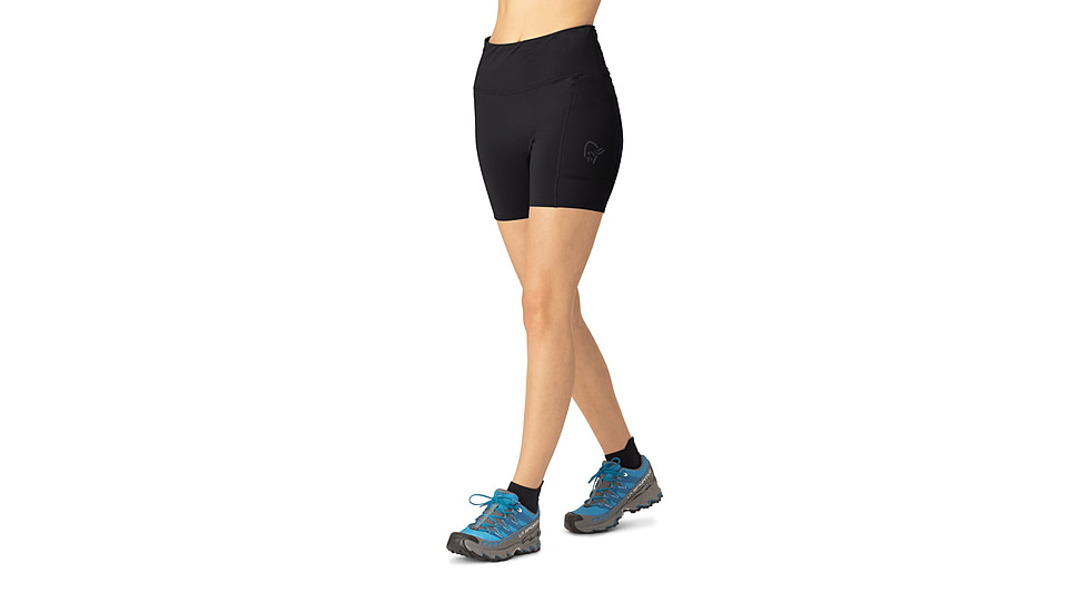 Norrona Senja Equaliser Stretch 6in Tights - Womens, Caviar, Medium, 5825-23-7718-M
