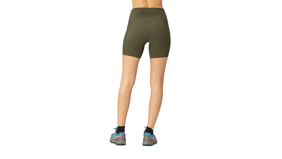 Norrona Senja Equaliser Stretch 6in Tights - Womens, Olive Night/Caviar, Extra Small, 5825-23-3329-XS