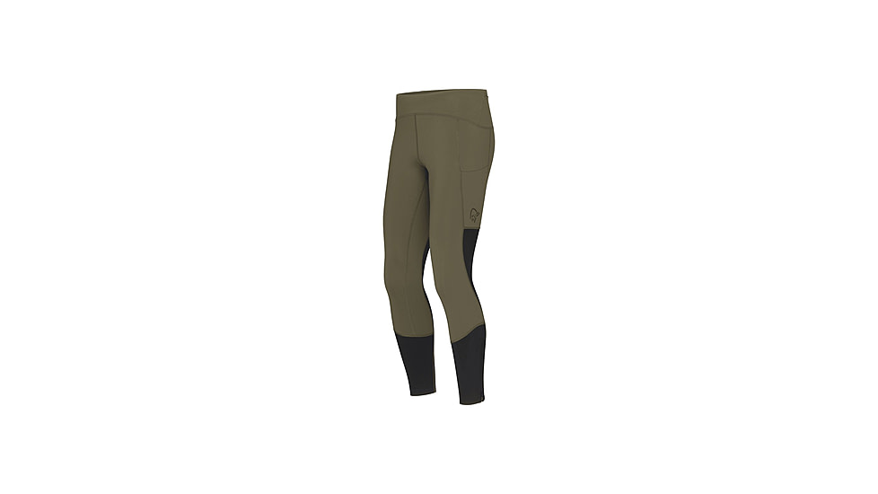 Norrona Senja Equaliser Stretch Tights - Mens, Olive Night/Caviar, Extra Large, 5821-23-3329-XL