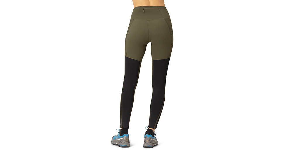 Norrona Senja Equaliser Stretch Tights - Womens, Olive Night/Caviar, Medium, 5808-23-3329-M