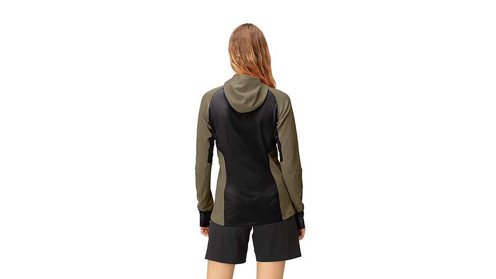 Norrona Senja Warm1 Hoodie - Womens, Olive Night, Medium, 5822-23-3301-M