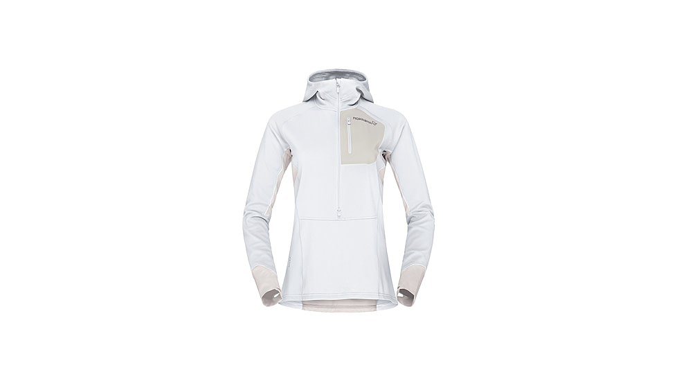 Norrona Senja Warm1 Hoodie - Womens, Snow White, Large, 5822-23-9928-L
