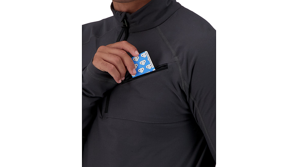 Obermeyer Flex 1/4 Zip Top - Mens, Coal, Small, 29013-20004-S