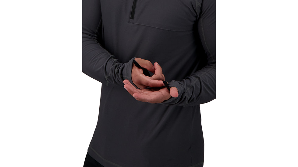 Obermeyer Flex 1/4 Zip Top - Mens, Coal, Small, 29013-20004-S