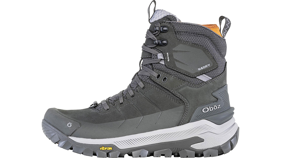 Oboz Bangtail Mid Insulated B-DRY Winter Boots - Mens, Medium, Charcoal, 14 US, 83501-102-14-Medium