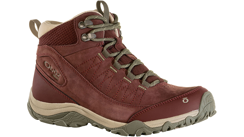 Oboz Ousel Mid B-Dry Hiking Boots - Women's, Medium, Port, 8.5, 72002-408-8.5-Medium