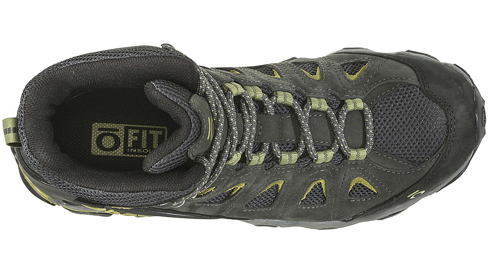 Oboz Sawtooth II Mid B-DRY Hiking Shoes - Mens, Dark Shadow / Woodbine Green, 9, Wide, 23701-DkSh/WdGrn-9-Wide
