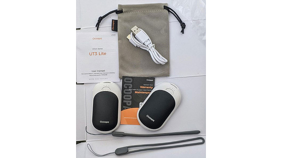 Ocoopa UT3 Liteplus Magnetic Rechargeable Hand Warmers, Black on White, UT3053-BK-WH-Plus
