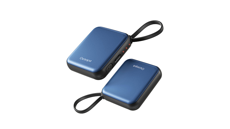 Ocoopa UT5 Nano Rechargeable Hand Warmer, Blue on Black, UT3042-BU-BK