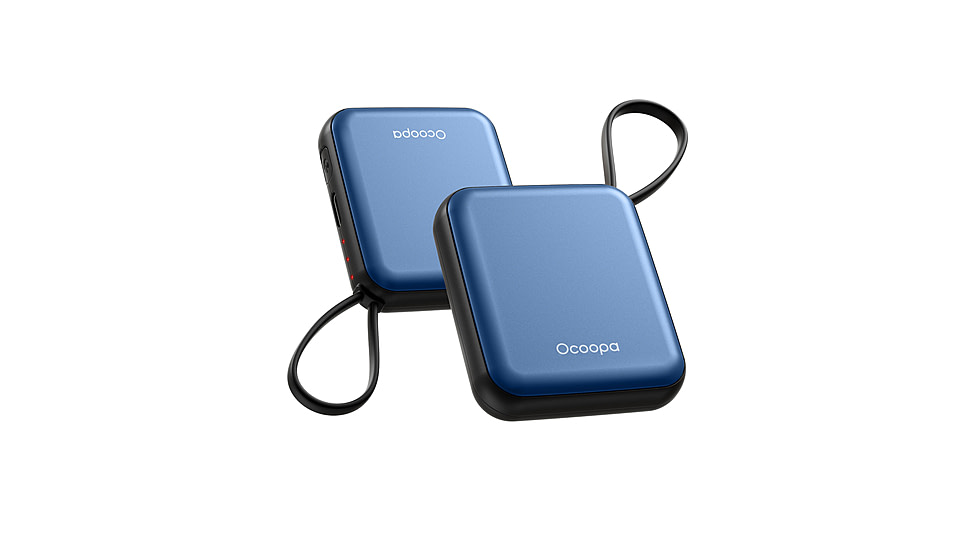 Ocoopa UT5 Nano Rechargeable Hand Warmer, Blue on Black, UT3042-BU-BK