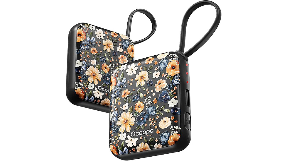 Ocoopa UT5 Nano Rechargeable Hand Warmer, Flower, UT3042-Floral