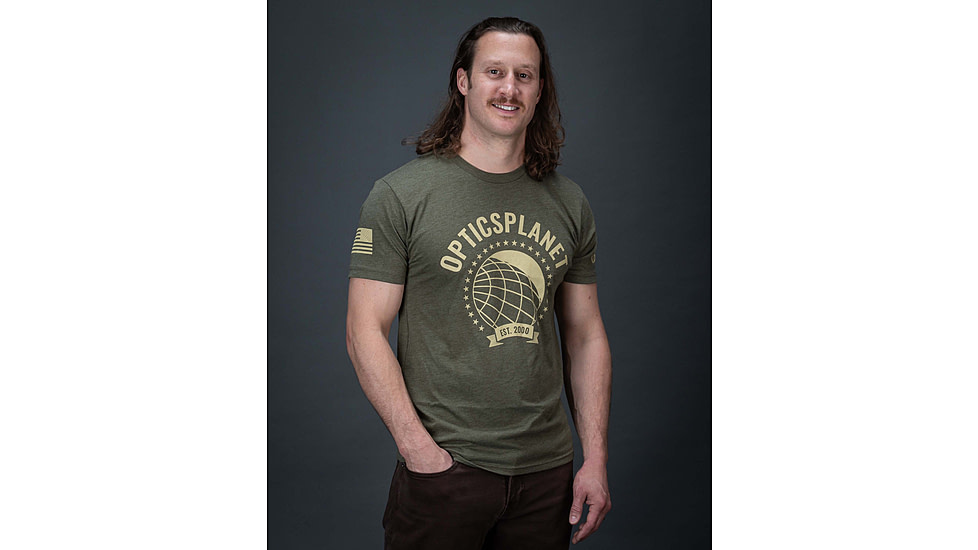 OpticsPlanet Exclusive Est. 2000 Limited Edition T-Shirt - Men's, Military Green, Large, NL6010-OP25-MG-L
