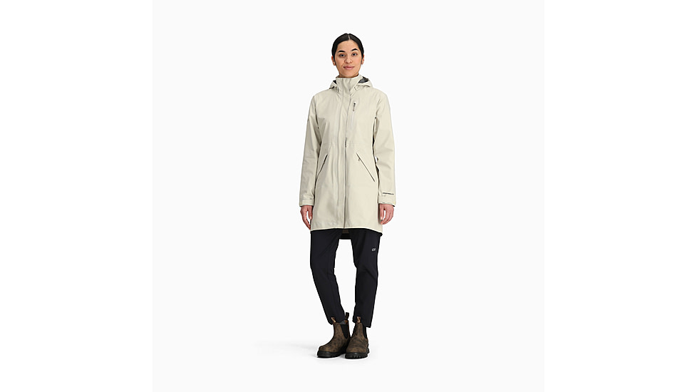 Outdoor Research Aspire 3L Trench - Womens, Oyster, Small, 3221102652006