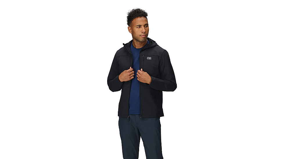 Outdoor Research Ultima Softshell Hoodie - Mens, Black, Small, 3224080001-S