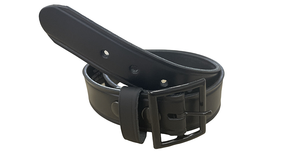 Perfect Fit 1.5in Garrison Belt, Plain, Black Buckle, Black, 28, 5000-BK-28