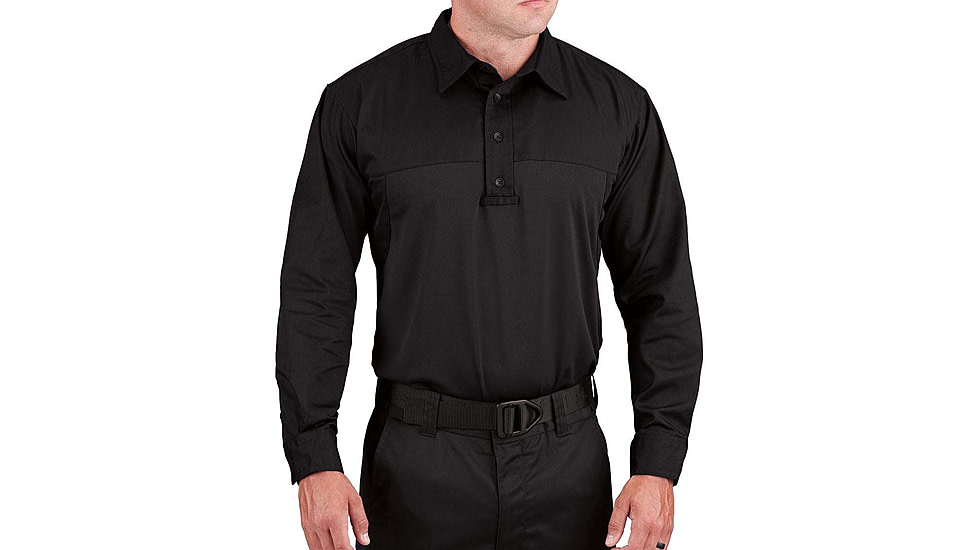 Propper Duty Uniform Armor Long Sleeve Shirt - Mens, Black, 3XL, Regular, F5387500013XL2