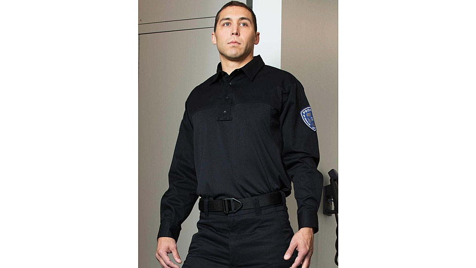 Propper Duty Uniform Armor Short Sleeve Shirt - Mens, Black, L, F538150001L