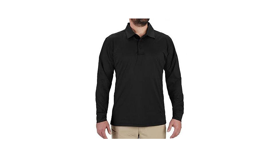 Propper EdgeTec Long Sleeve Polo - Mens, Black, 4XL, F58245M0014XL