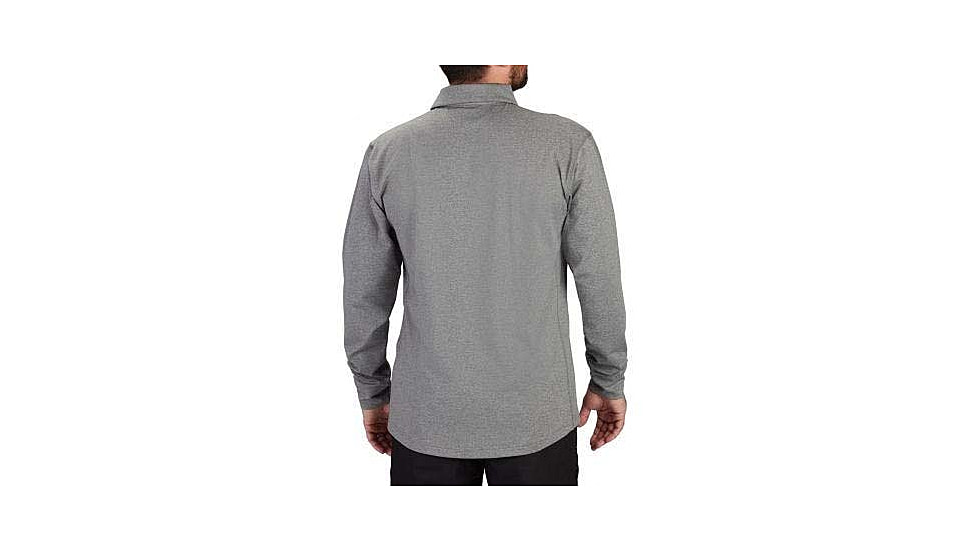 Propper EdgeTec Long Sleeve Polo - Mens, Heather Grey, 5XL, F58245M0235XL