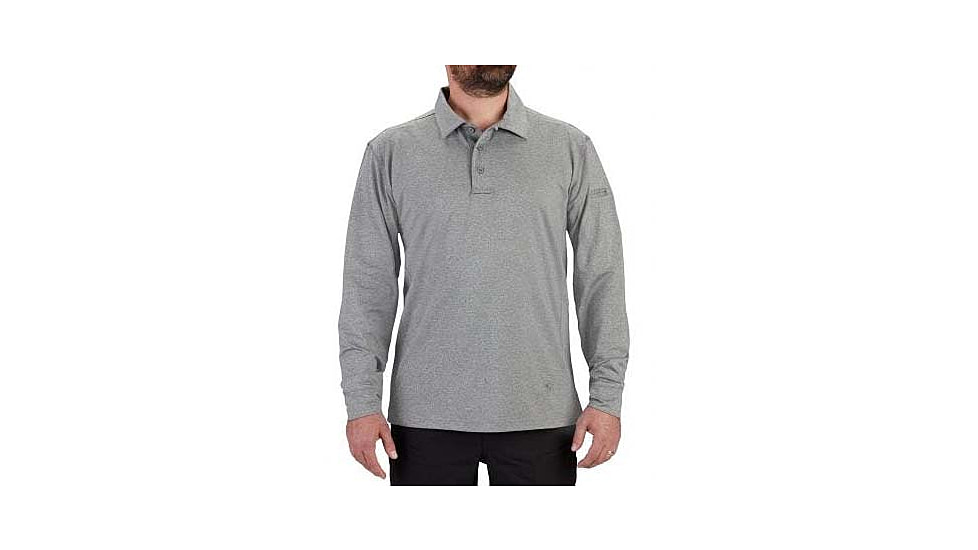 Propper EdgeTec Long Sleeve Polo - Mens, Heather Grey, 5XL, F58245M0235XL