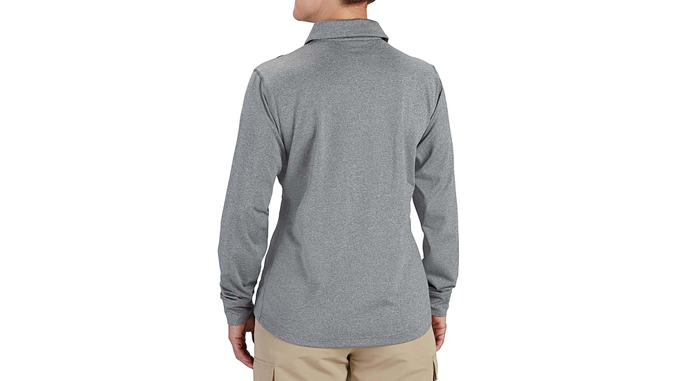 Propper EdgeTec Long Sleeve Polo - Womens, Heather Grey, XL, F58255M023XL