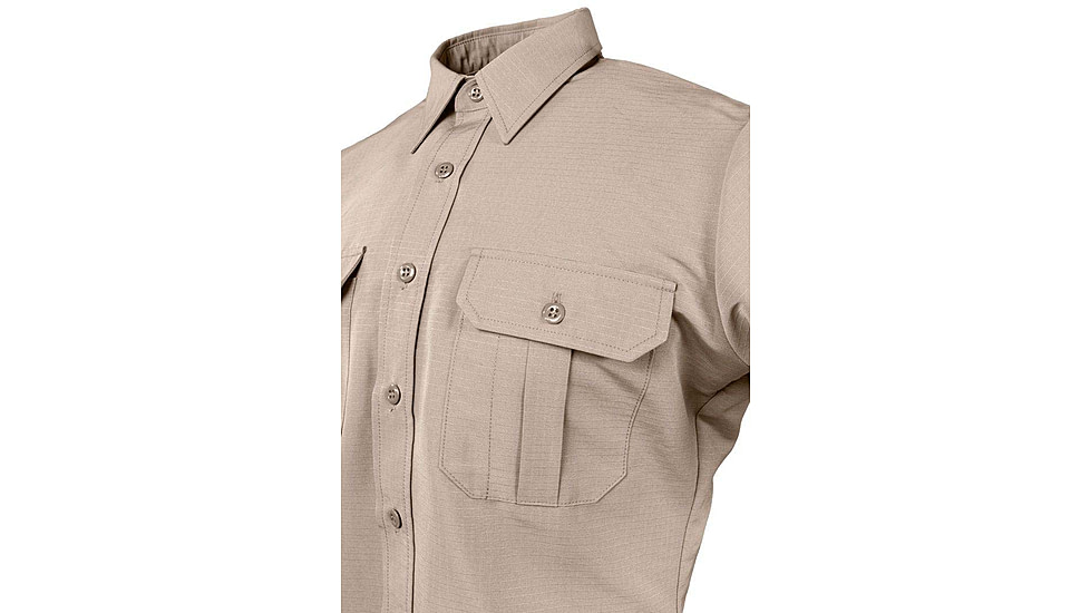 Propper Edgetec Tactical Long Sleeve Shirt - Mens, Khaki, Large, Regular, F58385P250L2