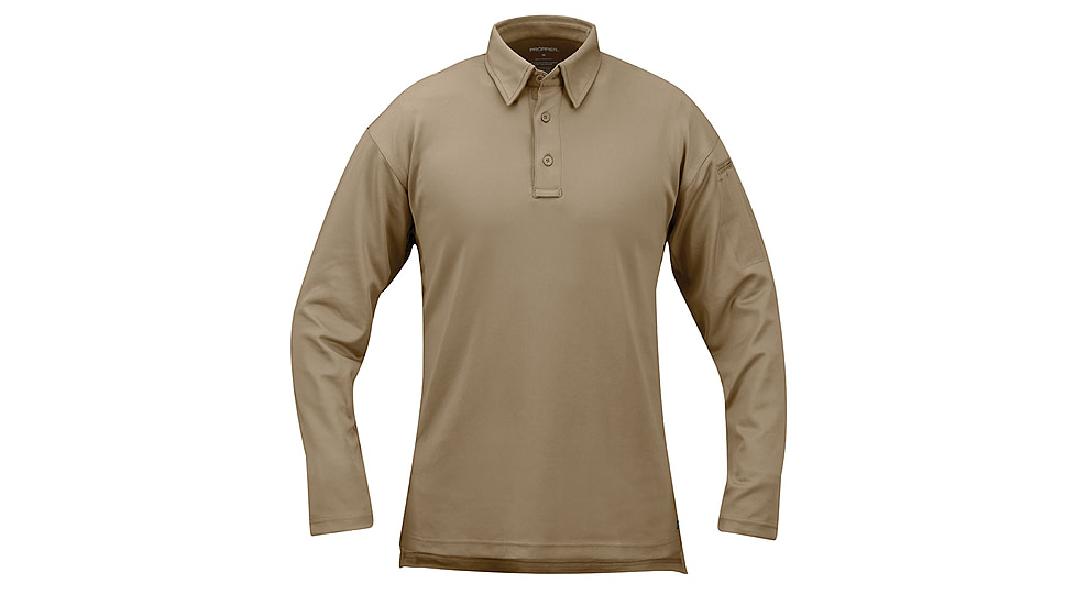 Propper I.C.E. Performance Polo Long Sleeve - Mens, Silver Tan, 8X Large, F5315722268XL