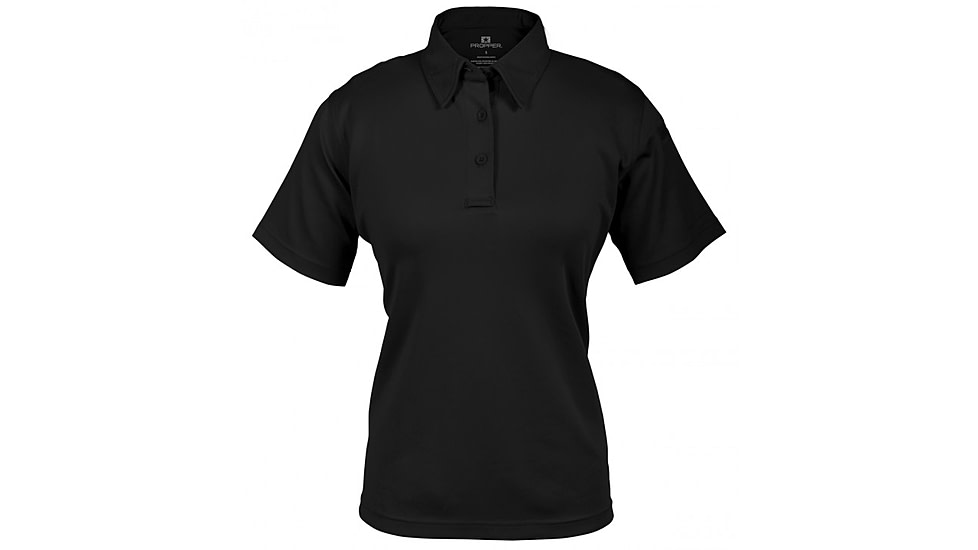 I.C.E. Performance Short Sleeve Polo, Womens, Black, Extra Small