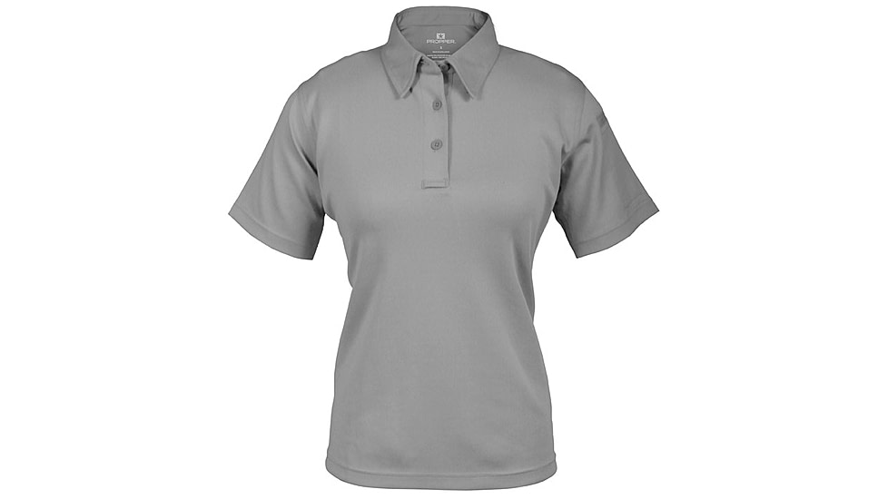 I.C.E. Performance Short Sleeve Polo, Womens, Grey, Extra Small