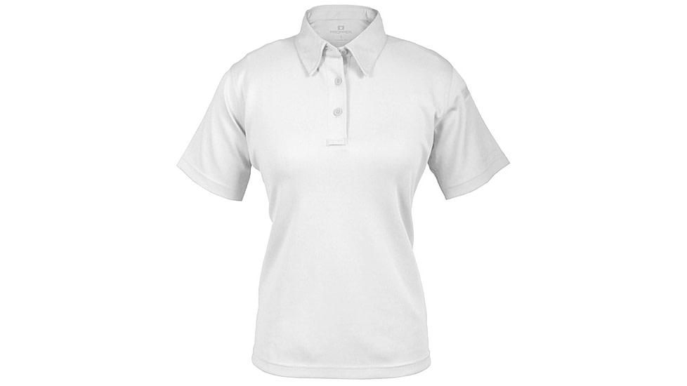 I.C.E. Performance Short Sleeve Polo, Womens, White, Extra Small