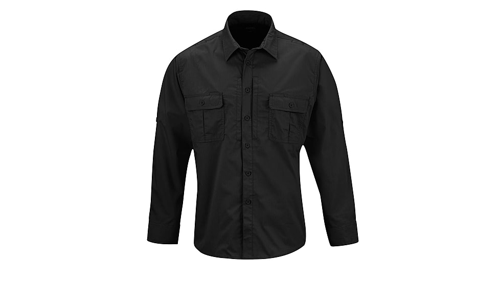 Propper Kinetic Long Sleeve Shirt - Mens, Black, 2XL, Long, F53714X001XXL3