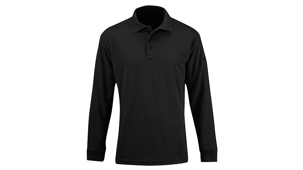 Propper Long Sleeve Uniform Polo - Mens, Black, Small, F53564C001S