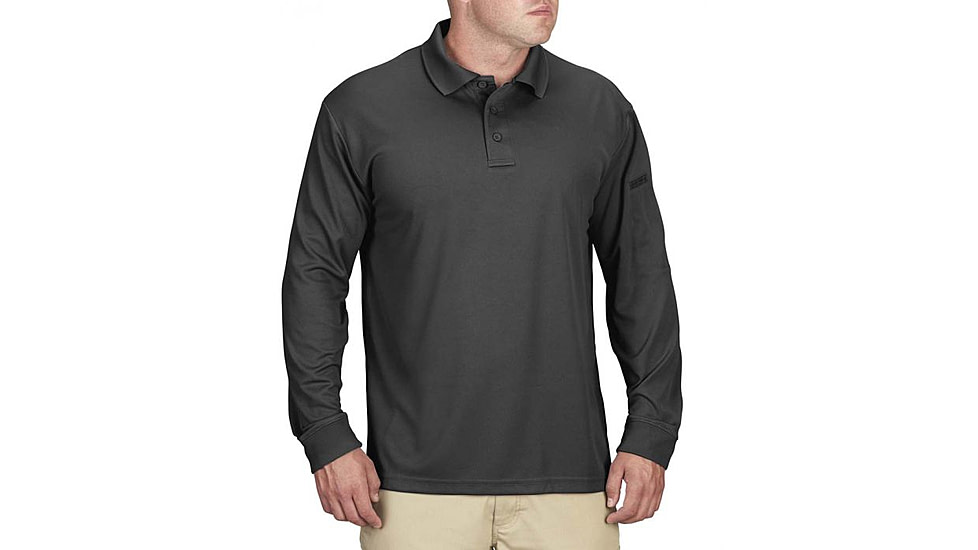 Propper Long Sleeve Uniform Polo - Mens, Charcoal, 7XL, F53564C0157XL
