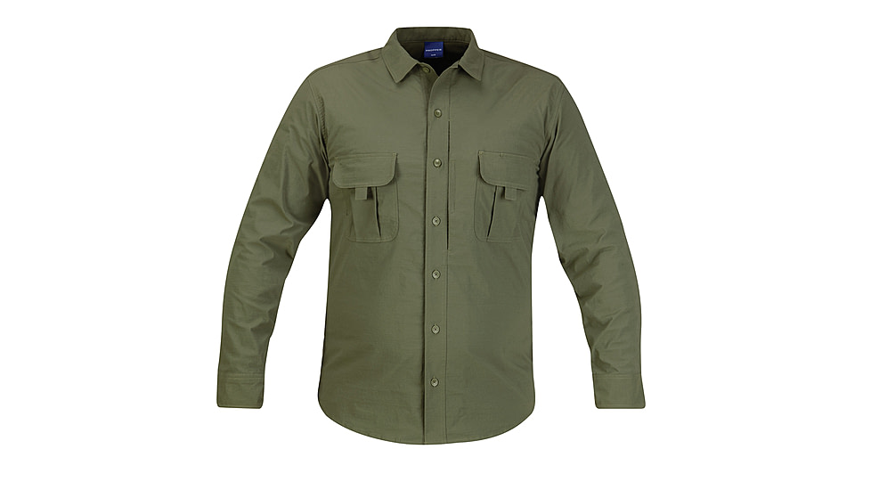 PROPPER Summerweight Tactical Mens Long Sleeve Shirt, Olive Green, XXL-L F53463C330XXL3