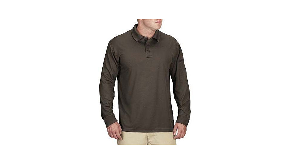 Propper Uniform Long Sleeve Polo - Mens, Brown, L, F53564C232L