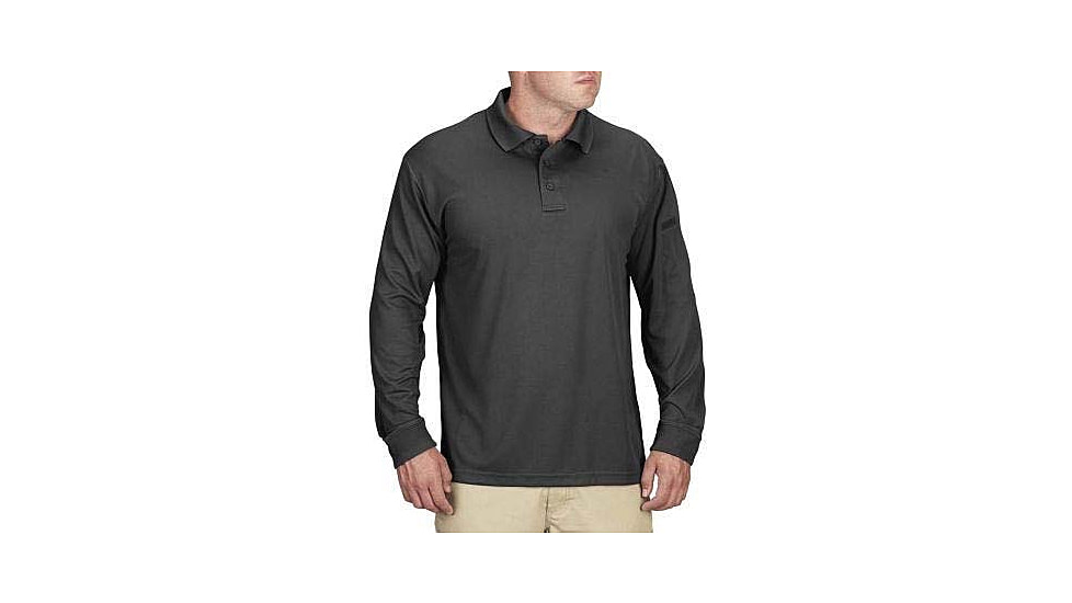 Propper Uniform Long Sleeve Polo - Mens, Charcoal, 5XL, F53564C0155XL
