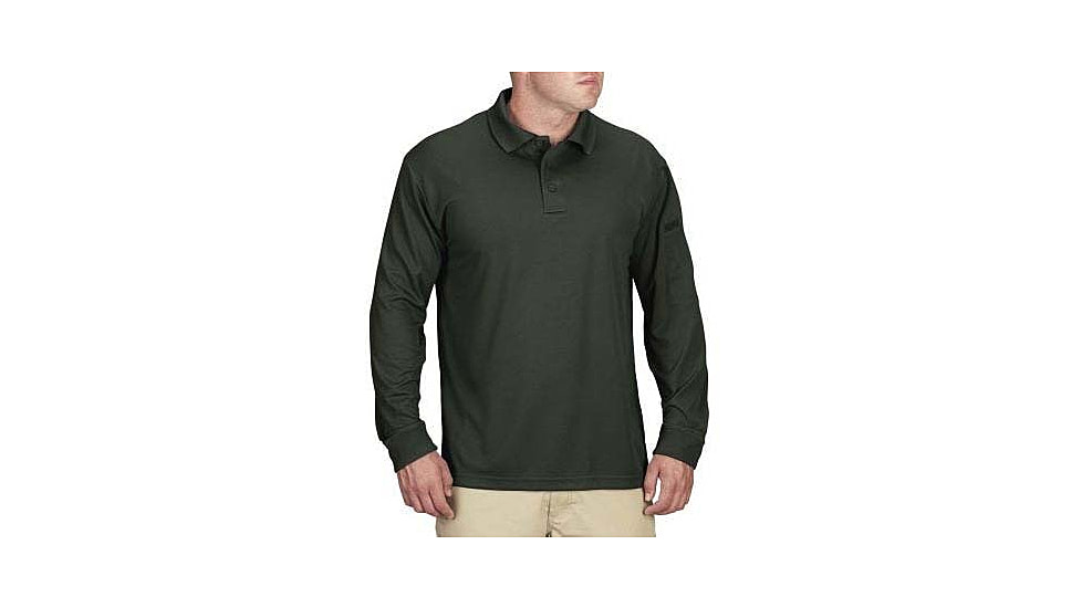 Propper Uniform Long Sleeve Polo - Mens, Dark Green, XS, F53564C311XS