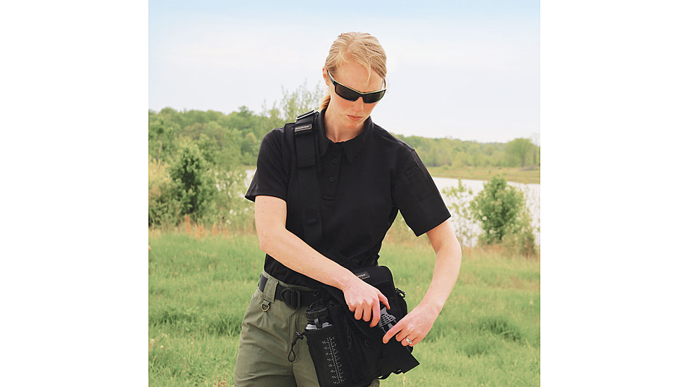 Propper Women's I.C.E. Performance Polo Short Sleeve Shirt, Black, Extra Large Regular F532772001XL