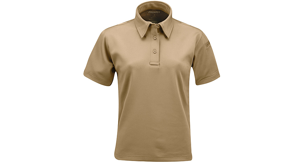 Propper Women's I.C.E. Performance Polo Short Sleeve Shirt, Silver Tan
