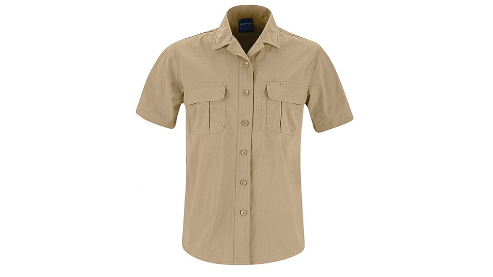Propper Womens Summerweight Tactical Shirt-Short Sleeve, Khaki, XXL, F53763C250XXL