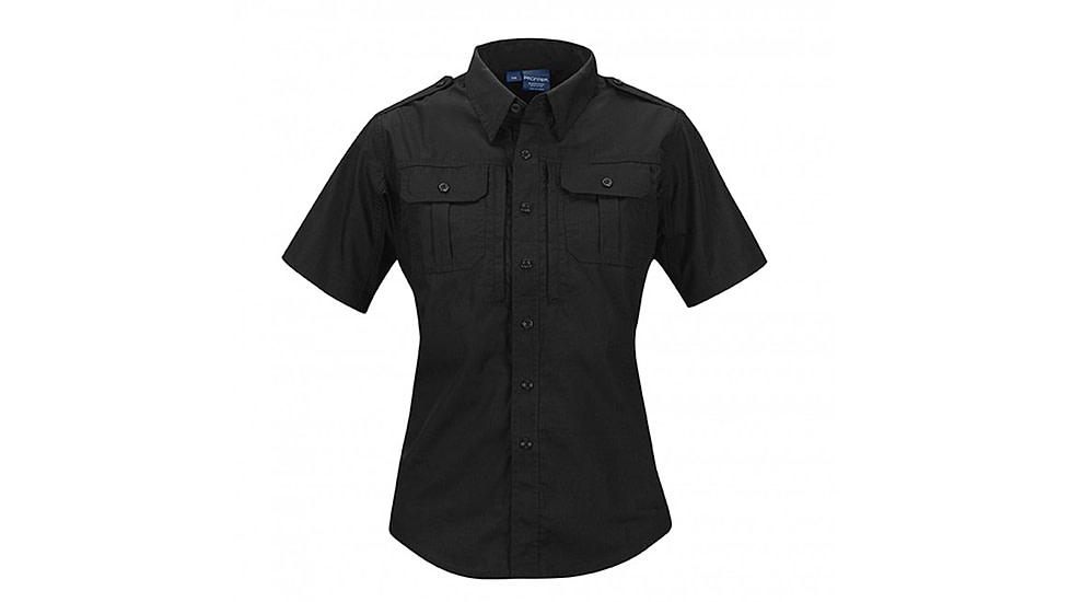 Propper Womens Tactical Shirt-Short Sleeve, Black, Extra Small, F530450001XS